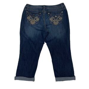 Nine West Bling Cuffed Capri Jeans, Missy Size 14/32